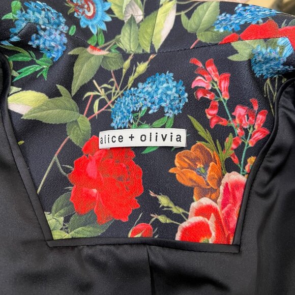 Alice + Olivia Floral Print Blazer - Size 0 - Picture 6 of 8